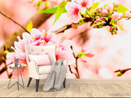 Фотообои Соцветия розовых цветов - 4