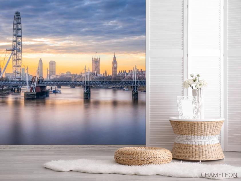 Фотошпалери міст над річкою в Лондоні - 2