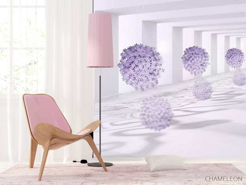 Фотошпалери кулі з квітів - 4