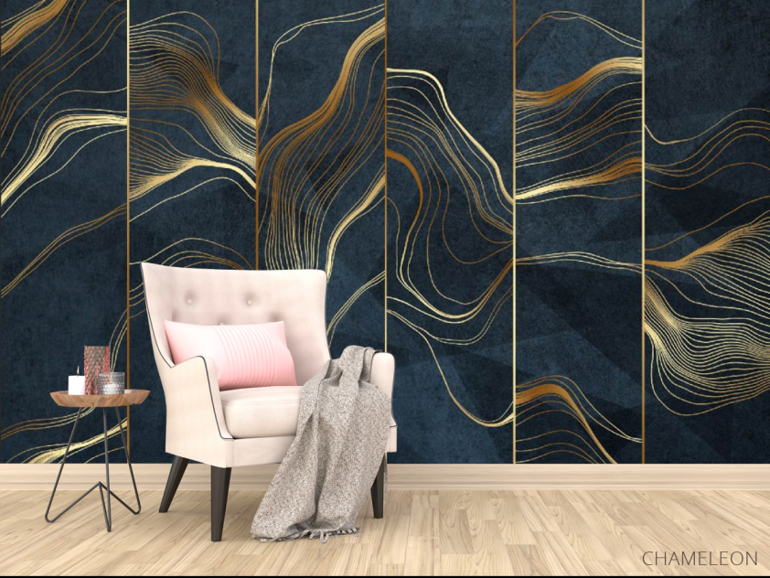 Фотообои золотые линии - 4