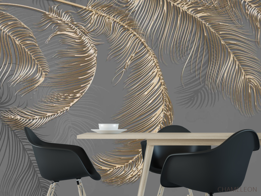 Фотошпалери Золоті пера - 1