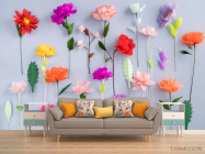 Фотообои объёмные искуственные цветы - 1