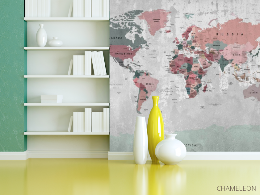 Фотошпалери Карта на бетоні - 3