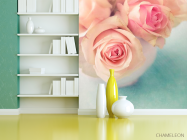 Фотошпалери Бежеві троянди у вазі - 3