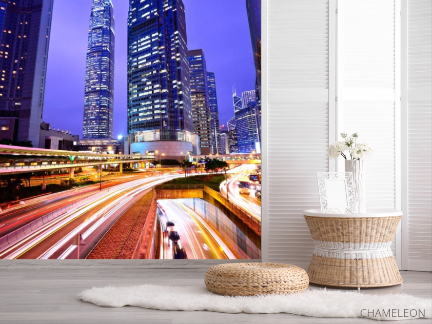 Фотошпалери Ніч, яскраві дороги - 2