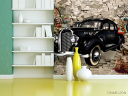 Фотошпалери Ретро машина і стіна - 3