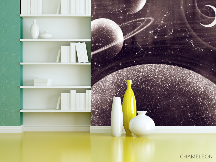 Фотошпалери дизайнерські планети коричневий відтінок - 3