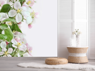 Фотошпалери біло-рожеві квіточки - 2