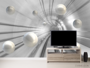 Фотообои 3д тоннель с шарами - 2