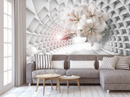 Фотообои 3d лилии в тоннеле - 3