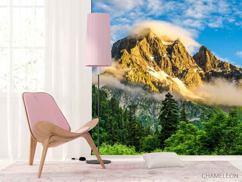 Фотошпалери гори у лісі - 4