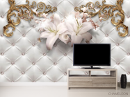 Фотообои Лилии на фоне стяжки - 2