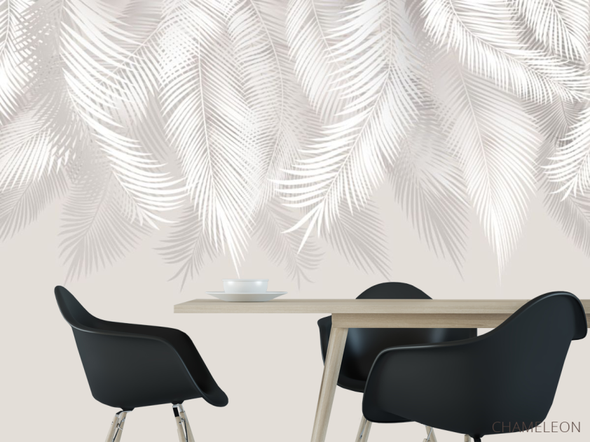 Фотошпалери ніжні тропічні листя - 1