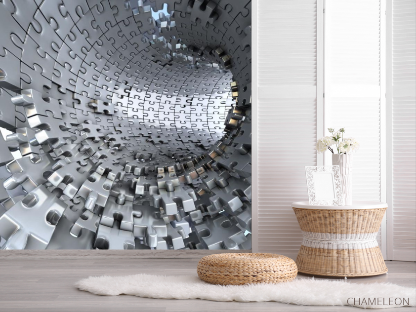 Фотошпалери Тунель з пазлів - 2