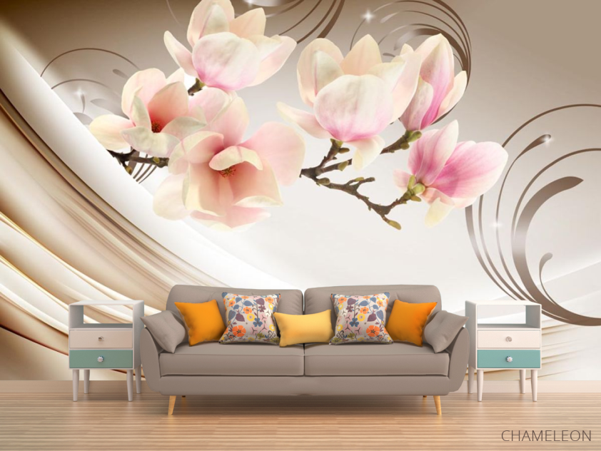 Фотообои Магнолия на атласе - 1