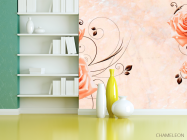 Фотошпалери 3D троянди на тлі ніжному - 3