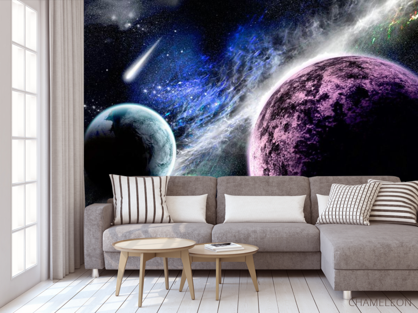 Фотообои Планеты и метеорит - 3