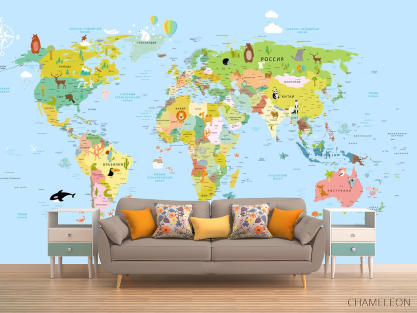 Фотообои Карта в детскую - 1