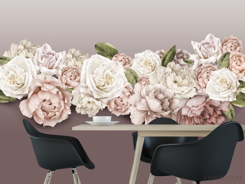 Фотошпалери Півонії та троянди - 1