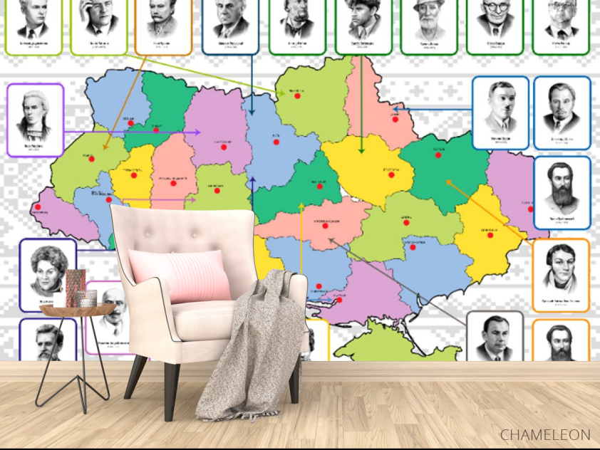 Фотообои карта Украины - 4