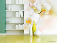 Фотошпалери Орхідеї білі з жовтим - 3