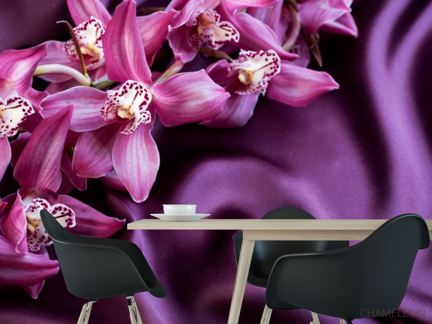 Фотошпалери Квіти на шовку - 1