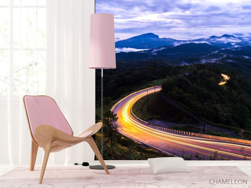 Фотошпалери гірська вечірня дорога - 4