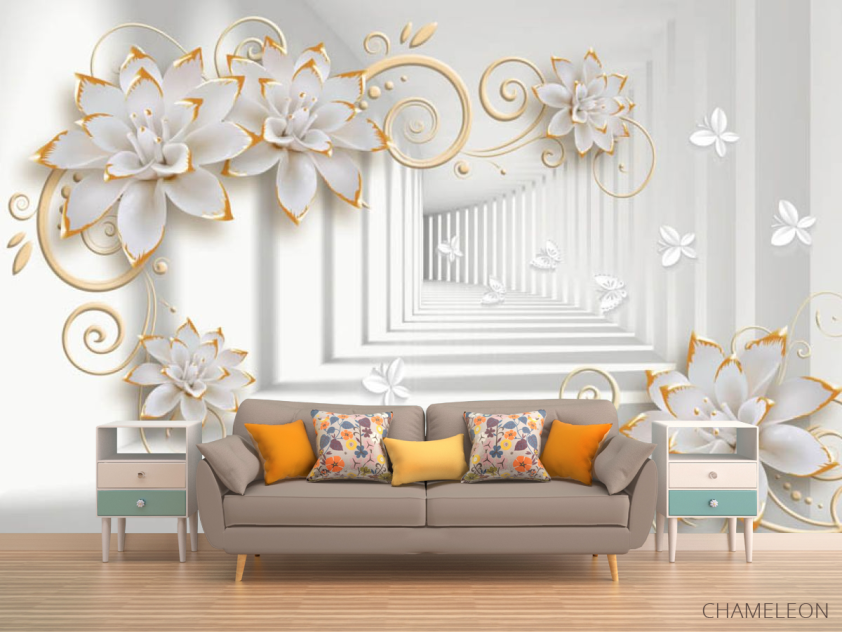 Фотообои 3d брошки и тоннель - 1