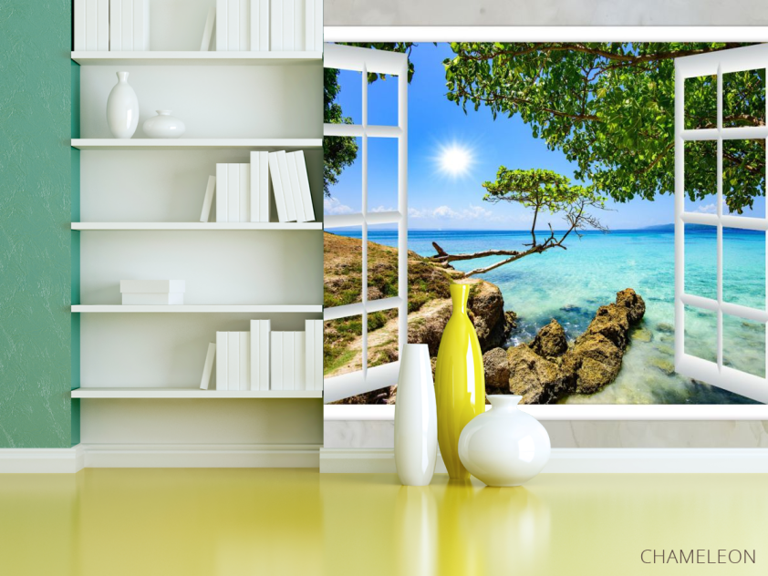 Фотошпалери Вид з вікна на море - 3