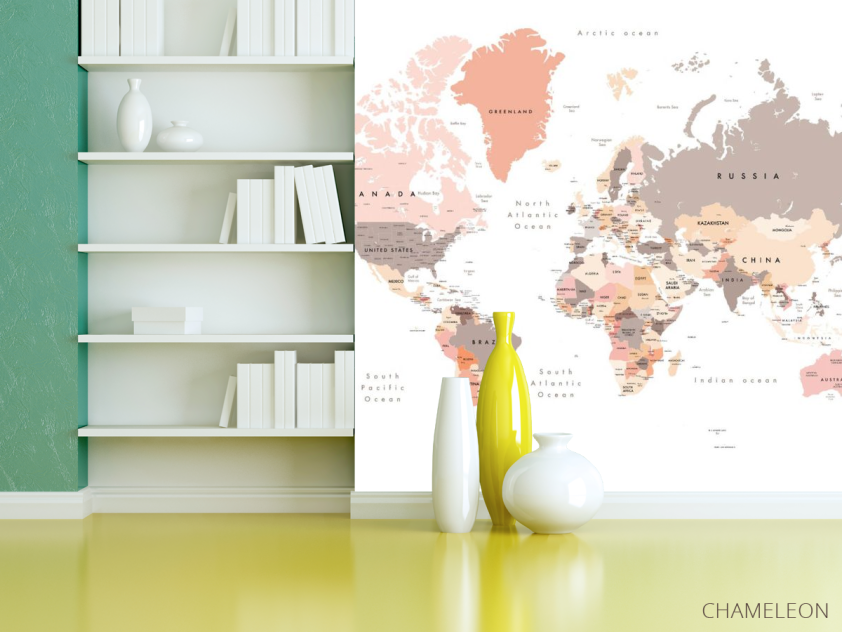 Фотошпалери Карта на білому тлі - 3