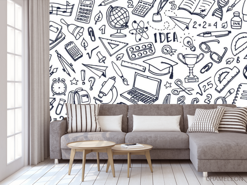 Фотообои Школьный паттерн - 3