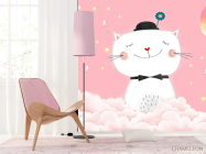 Фотошпалери Рожевий котик - 4