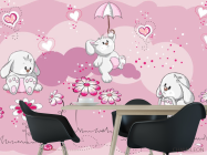 Фотошпалери іграшкові зайчики - 1