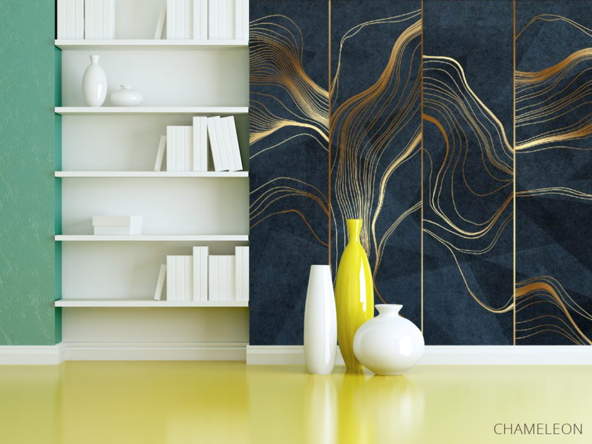 Фотошпалери золоті лінії - 3