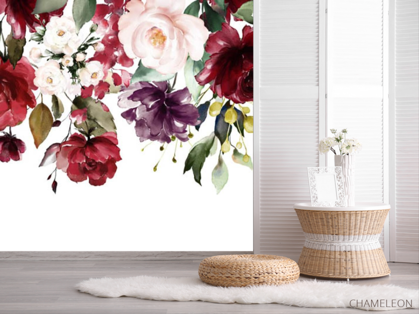 Фотошпалери акварельні квіти - 2