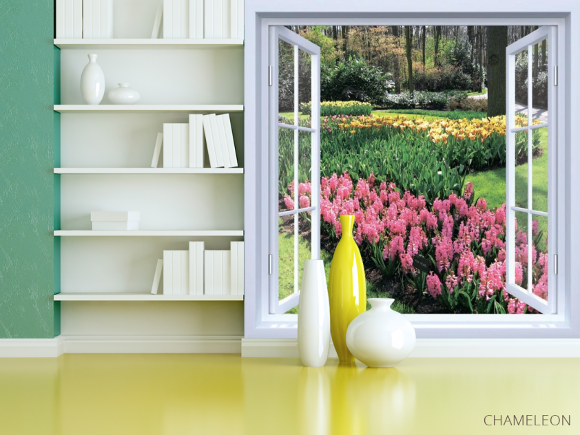 Фотообои Вид на цветы - 3