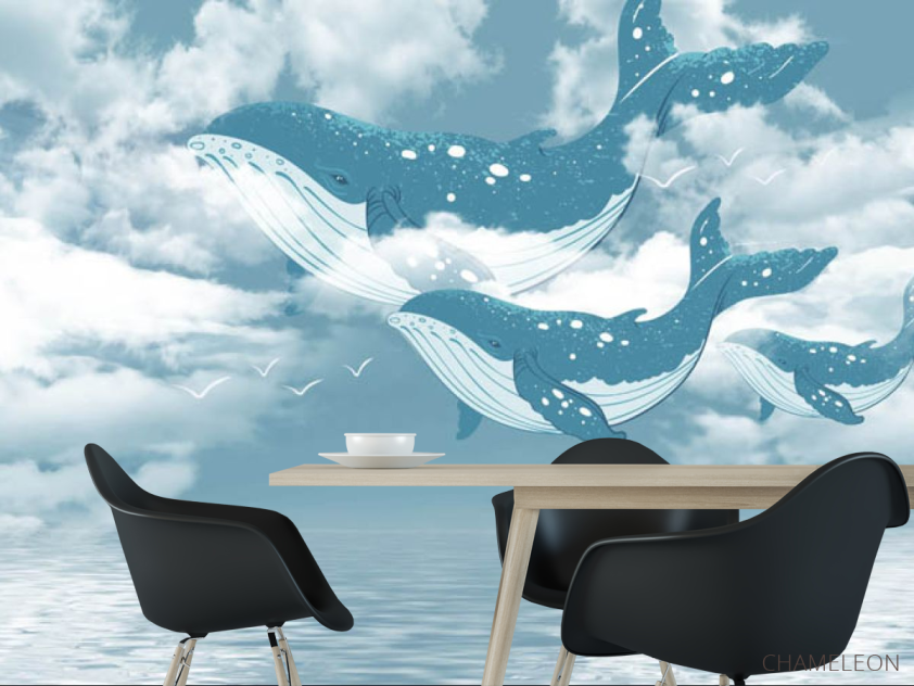 Фотошпалери синій кит - 1