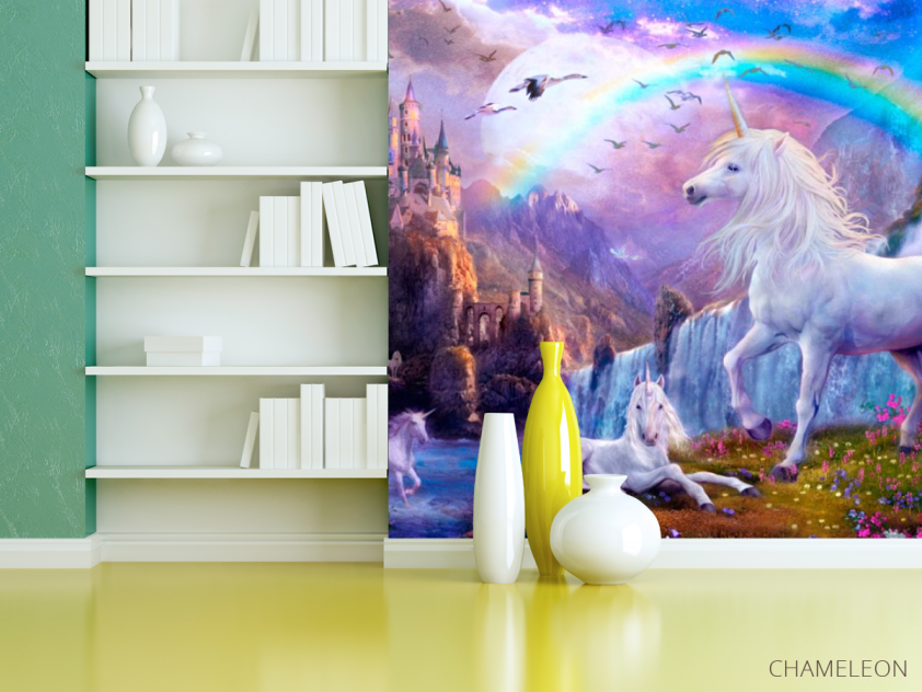 Фотошпалери Казкові єдинороги і веселка - 3