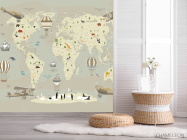 Шпалери в дитячу Карта - 2