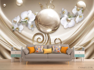 Фотообои Орхидеи и шар - 1