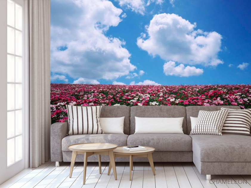 Фотообои Цветы, небо, тучи - 3