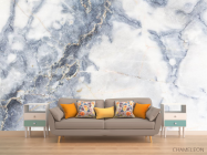 Фотообои Мрамор в голубом оттенке - 1