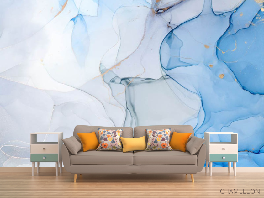 Фотообои Флюид голубой - 1