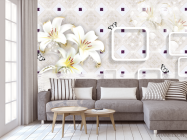 Фотообои 3Д Цветы - 3