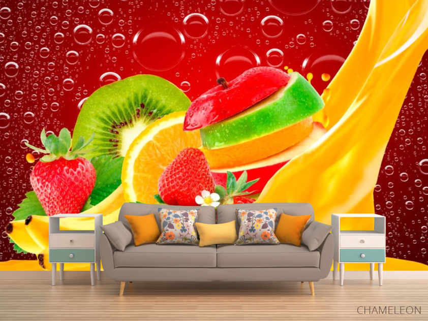 Фотообои Нарезанные фрукты, ягоды - 1