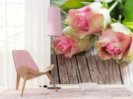 Фотошпалери троянди на дерев'яному столі - 4