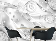 Фотошпалери діаманти на сірих візерунках - 1