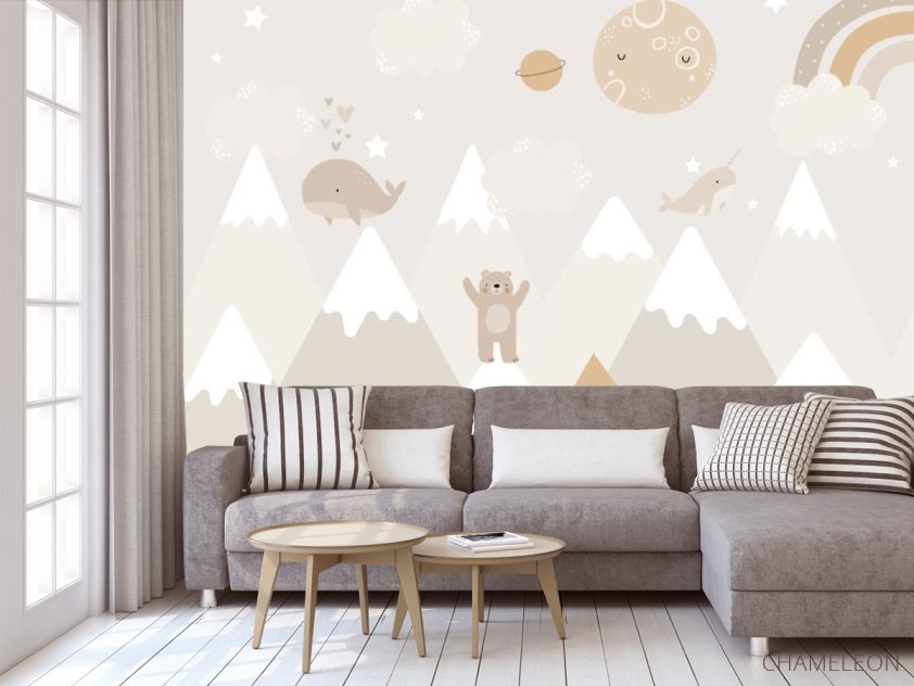 Фотообои Детский мешок бежевые оттенки - 3