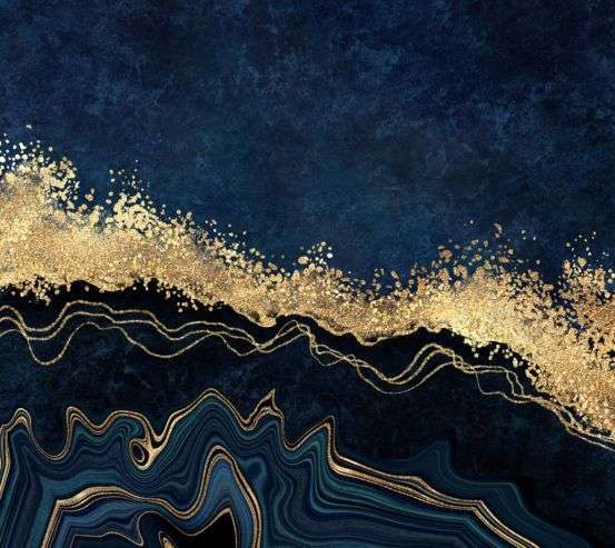 Фотошпалери Темний Fluid art в синіх відтінках 26417