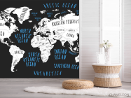 Фотошпалери Карта на чорному тлі - 2